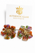 Sunset flowers earrings