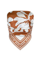 Satin effect Scarf top flexible elastic