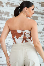 Satin effect Scarf top flexible elastic
