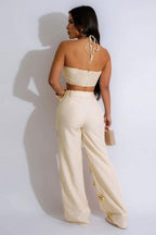 Monaco Sexy hole slim Two piece set