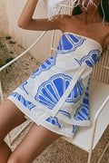 Strapless Seashell print set