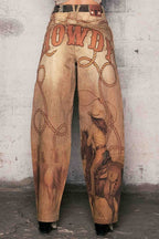 Horse Print Baggy Jeans