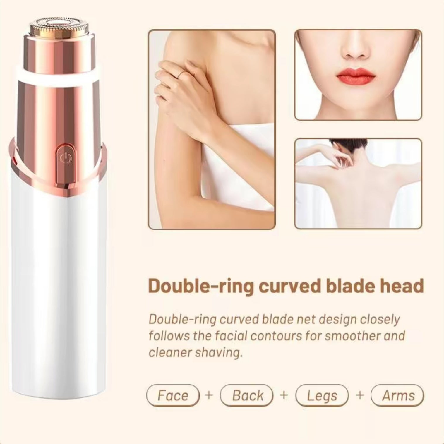 Lumi Trim 2 in 1 facial & eyebrow hair trimmer