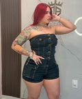 Summer Denim Romper