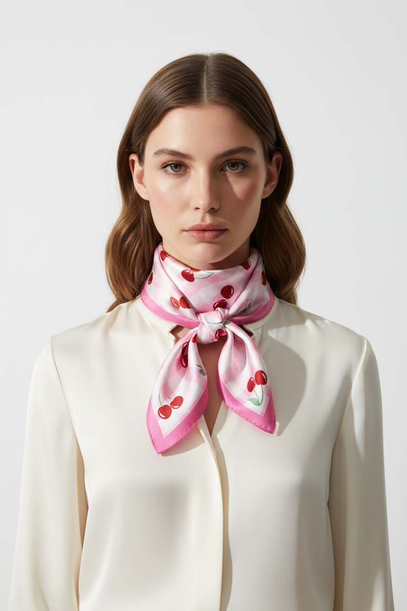 Cherry scarf or pañuelo