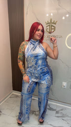 Monaco Paisley Satin set