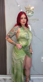 Resort bali satin dress
