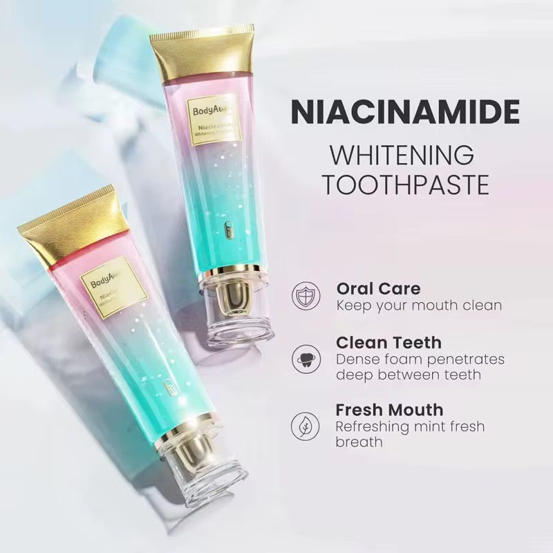 BodyAccel Whitening Toothpaste with Niacinamide – Fluorine-Free Natural Care