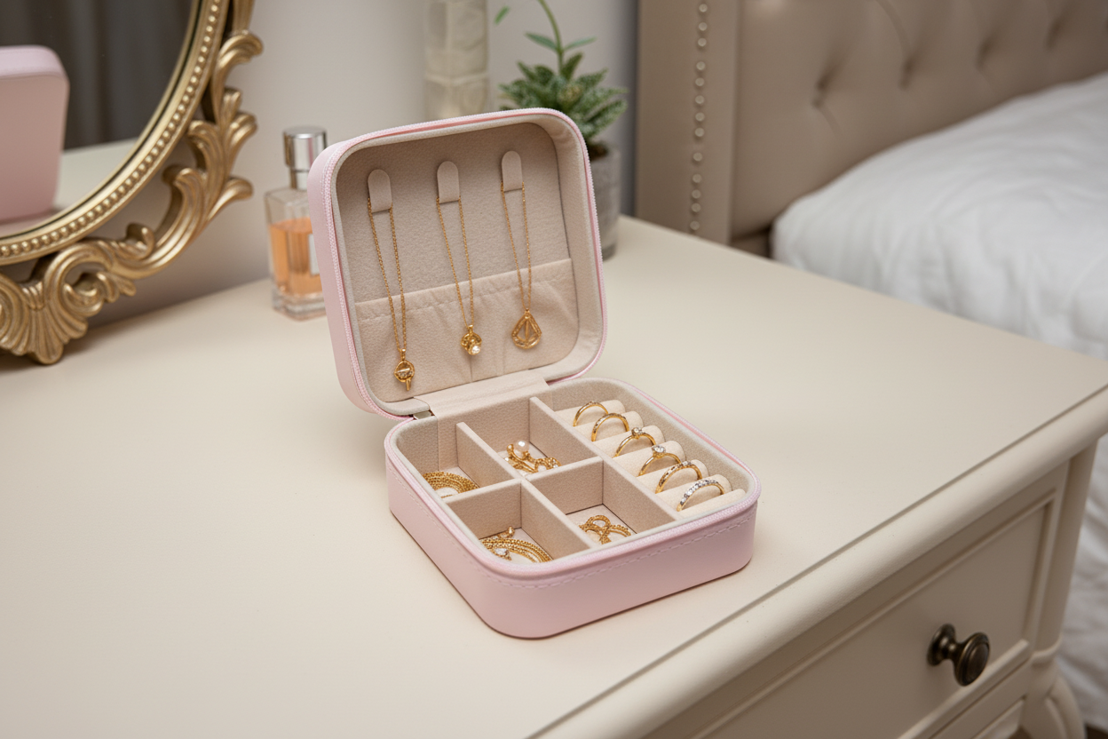 Minimalist travel  jewelry organizer