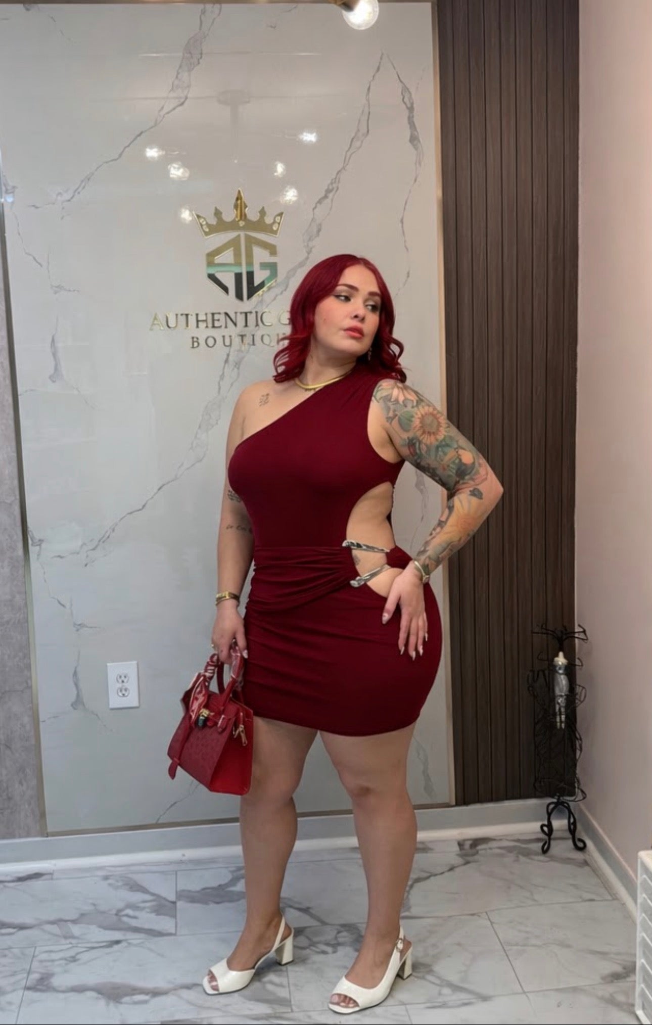 Velvet Burgundy Dress