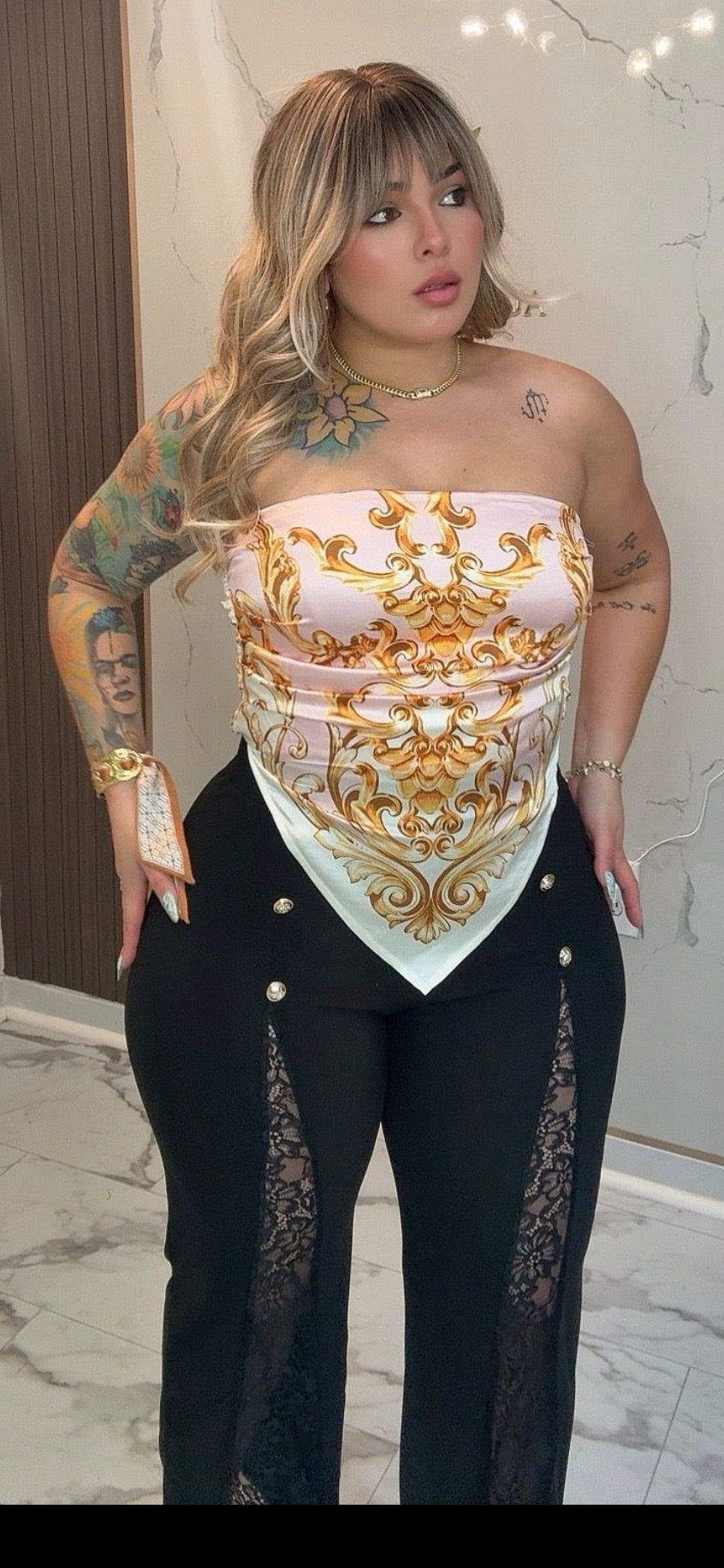Satin Scarf Top