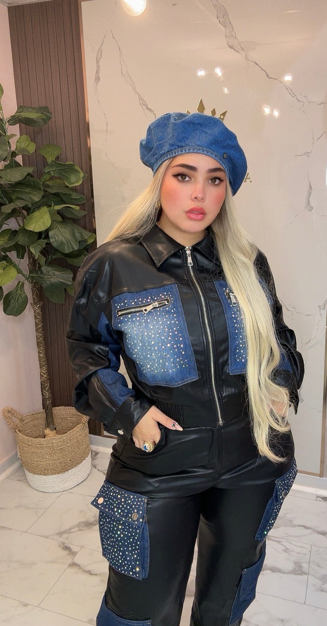Midnight Rhinestone set