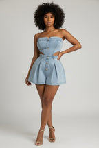 Blue Muse denim Romper