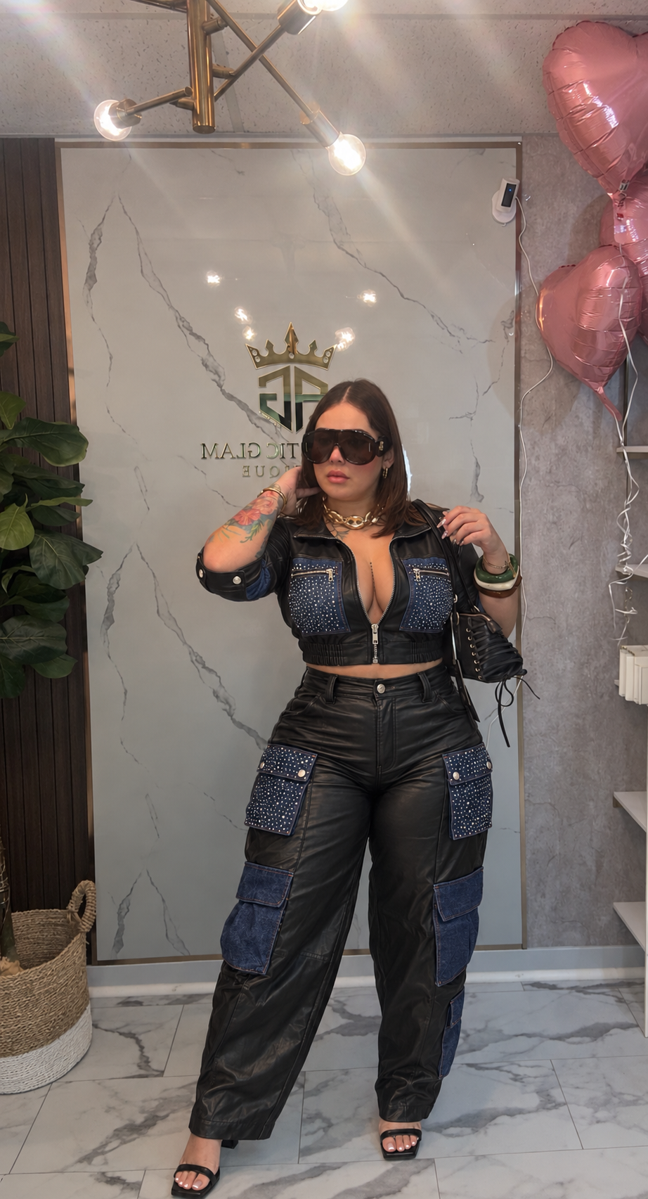 Midnight Rhinestone set