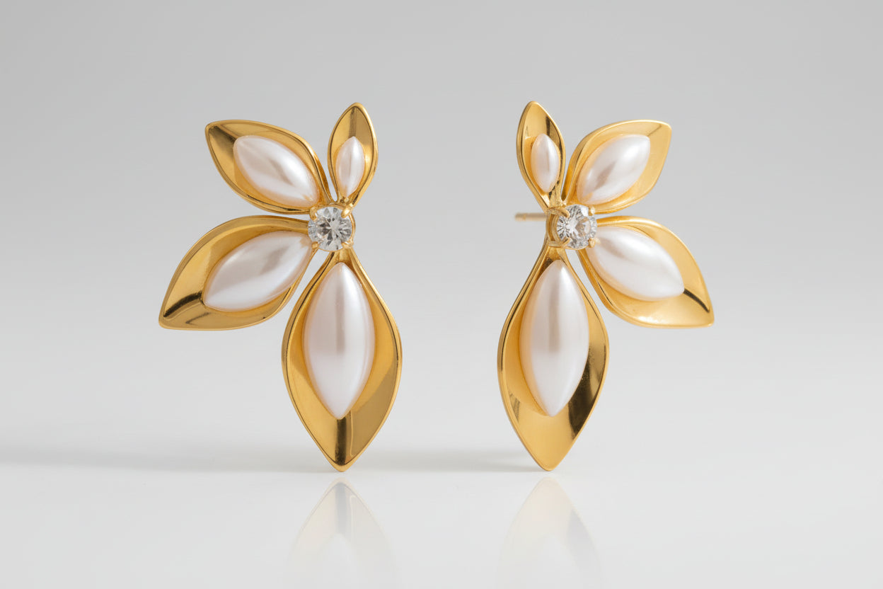 Half Flower earrings