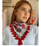 Boho hair style scarf or hair style