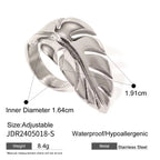 leaf silver ring