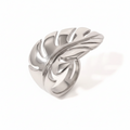 leaf silver ring