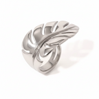 leaf silver ring