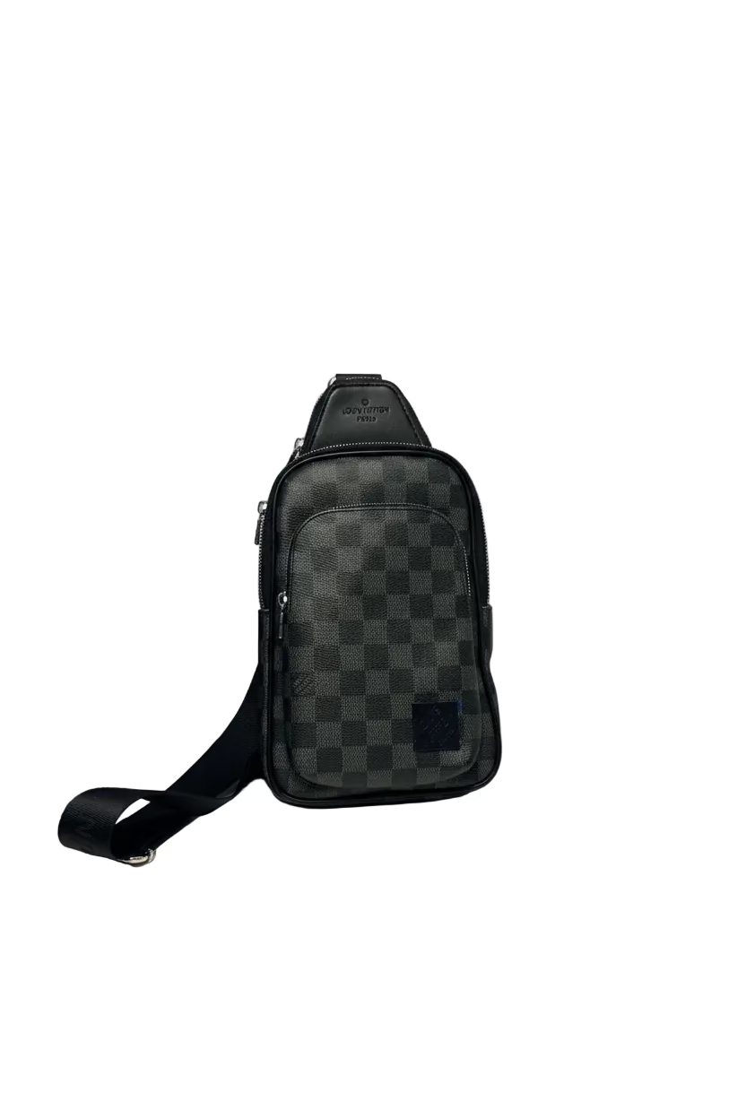 LV GREY AND BLACK MENS BAG