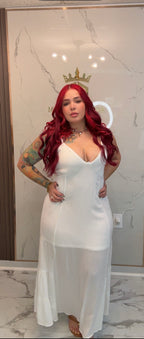 White pearl dress