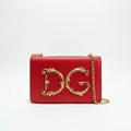 Dolce&Gabbana  Royal Chain Crossbody Bag – Red