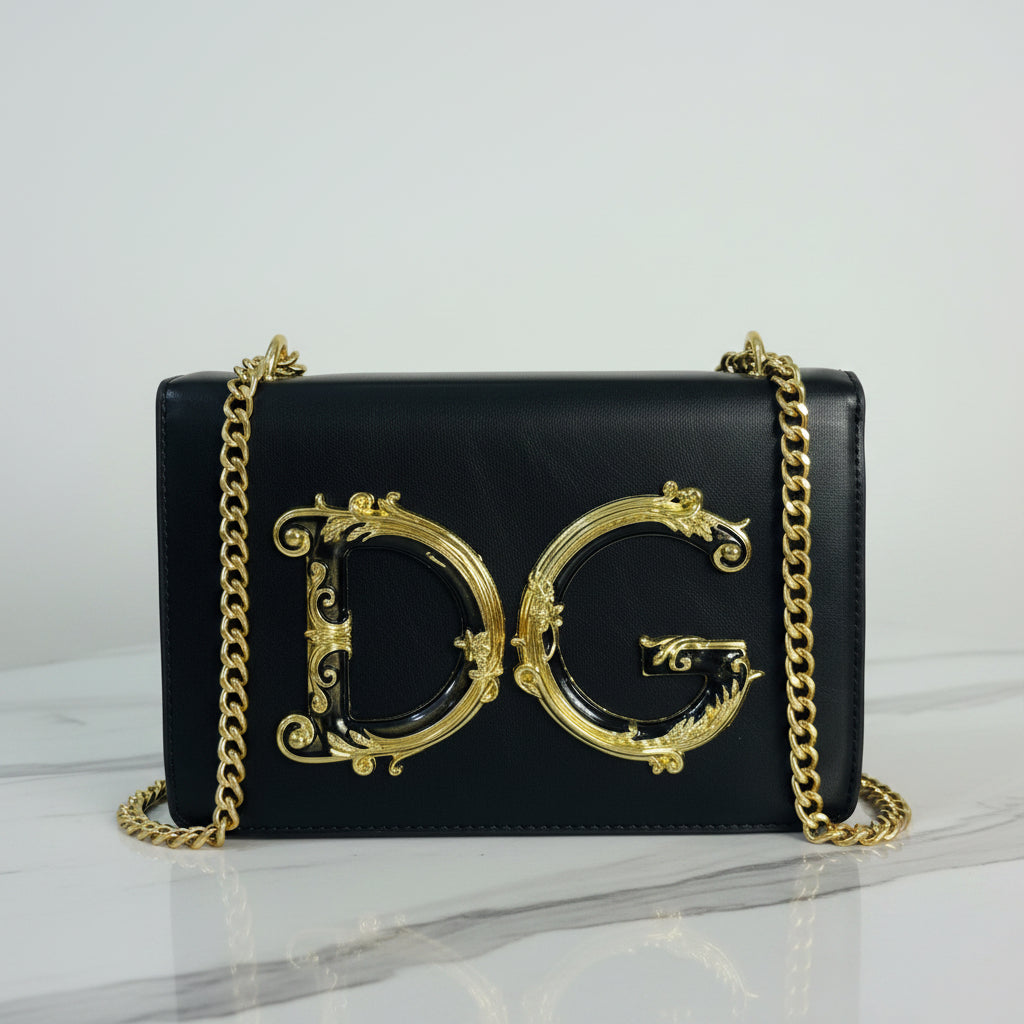 DG Royal Chain Crossbody Bag –Black