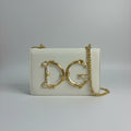 DG Royal Chain Crossbody Bag –White