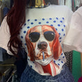Dog with coke shirt