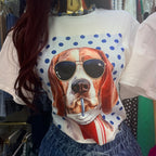 Dog with coke shirt