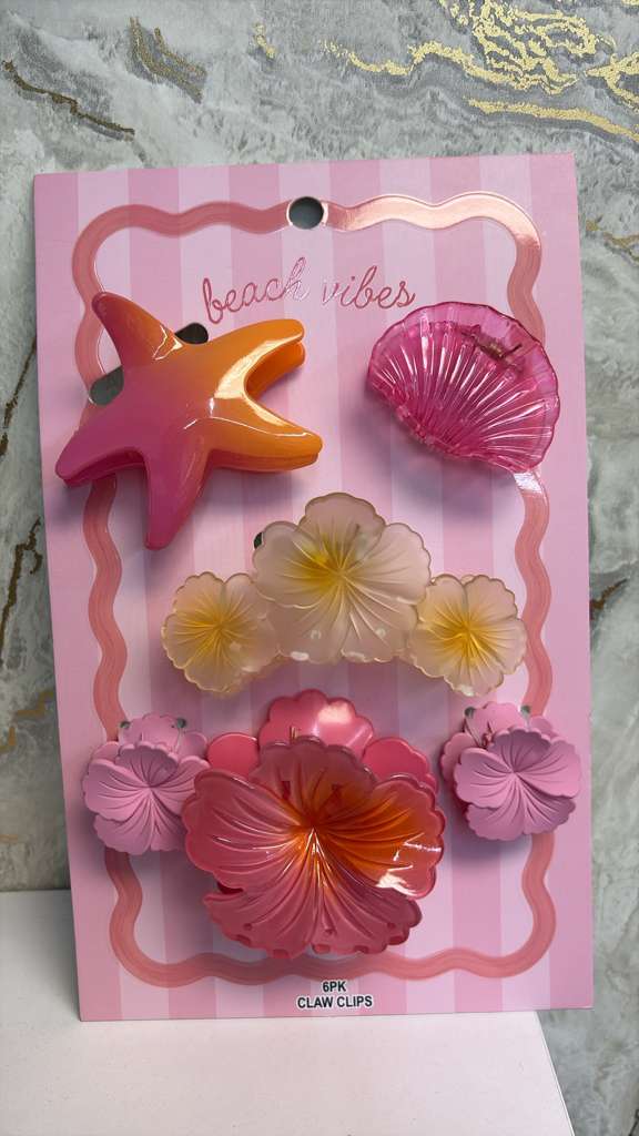 summer pink hair accesories