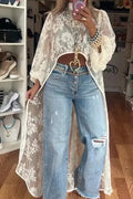 Elegant summer lace blouse