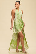 Resort bali satin dress