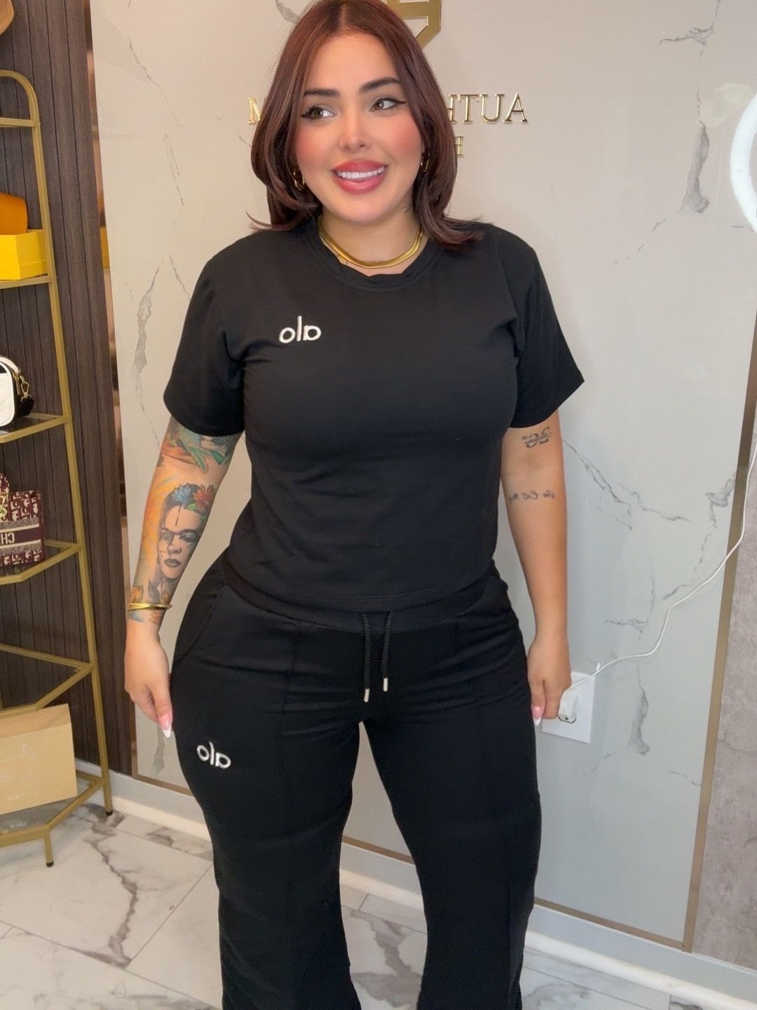 Al0 set black pant.largo