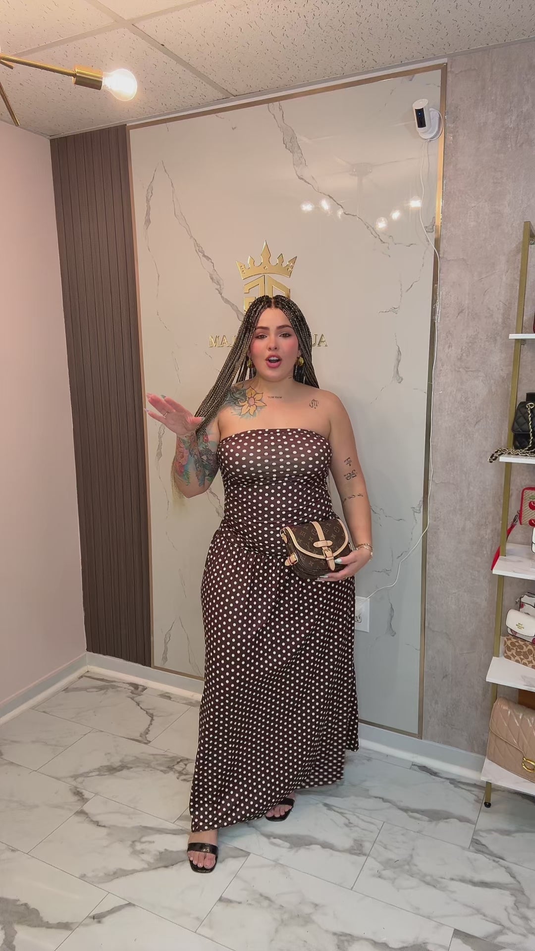 Capuchino Polka dress