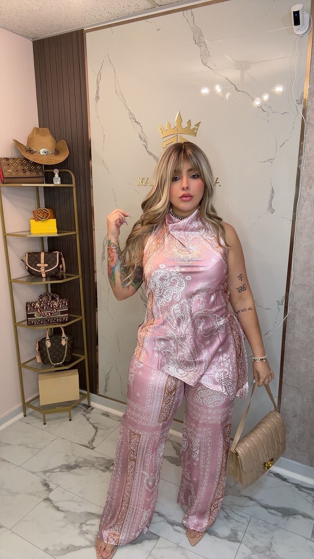 Monaco Paisley Satin set