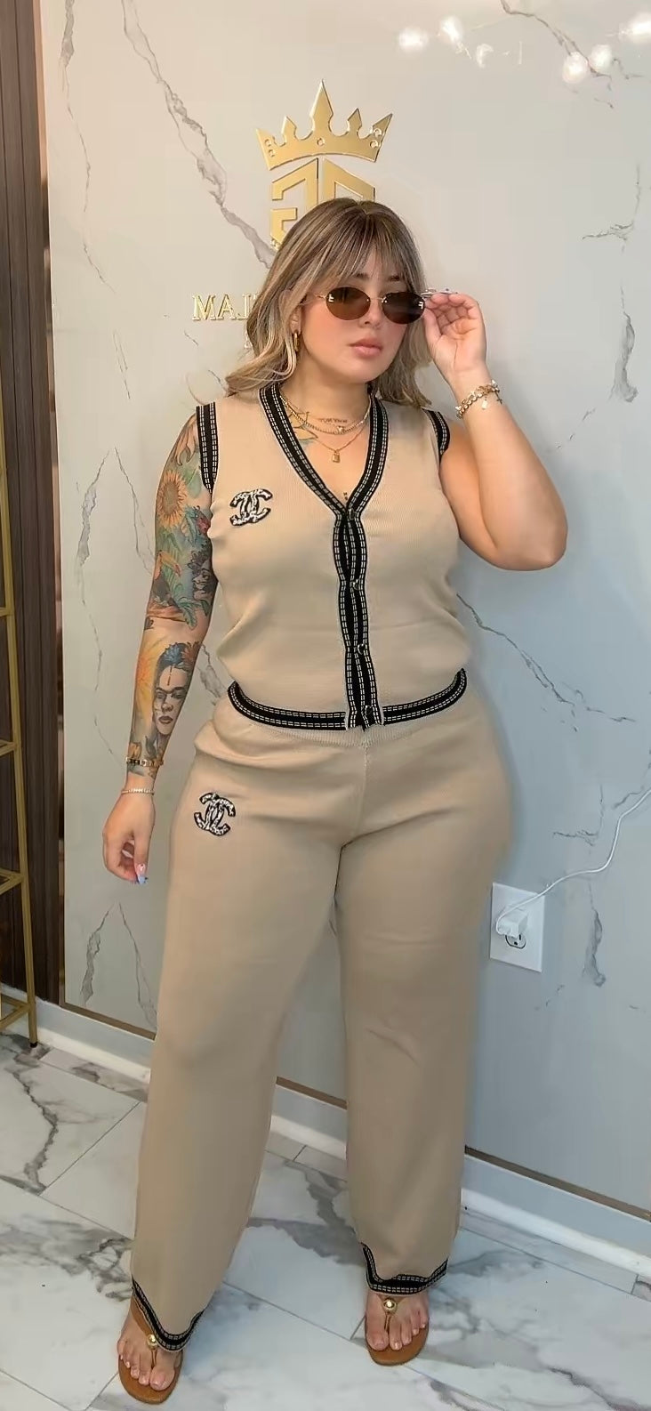 CHANEL SET CARAMEL